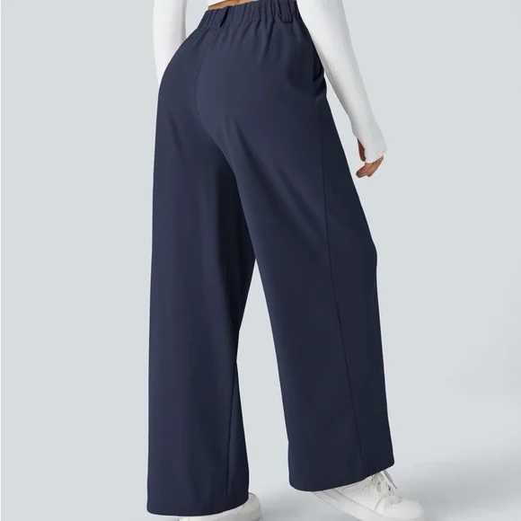 Halara Flex™ High Waisted Pocket Wide Leg Waffle Work Pants L Large - Picture 2 of 5